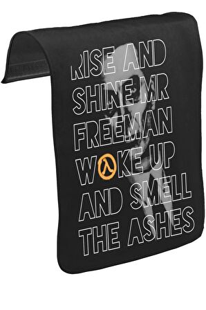 Half Life 2 - Rise and Shine  Unisex Siyah Tak-Çıkar Postacı Çanta Kapağı CK-900