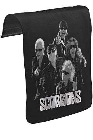 Scorpions - Group Unisex Siyah Tak-Çıkar Postacı Çanta Kapağı CK-908