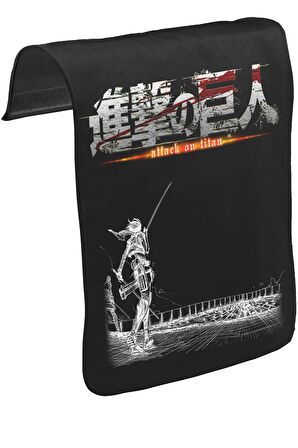 Attack on Titan  Unisex Siyah Tak-Çıkar Postacı Çanta Kapağı CK-914