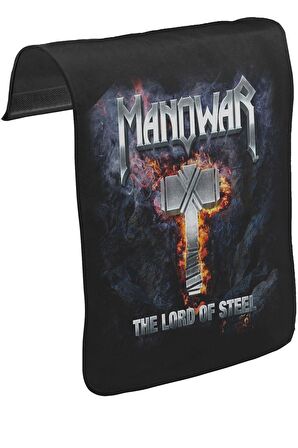 Manowar - Lord of Steel Unisex Siyah Tak-Çıkar Postacı Çanta Kapağı CK-932