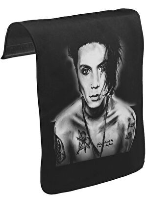 Black Veil Brides - Andy Unisex Siyah Tak-Çıkar Postacı Çanta Kapağı CK-957