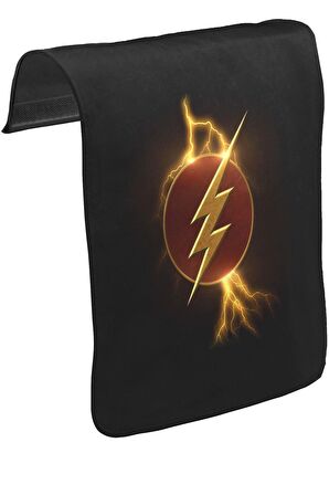Flash - Lightening Unisex Siyah Tak-Çıkar Postacı Çanta Kapağı CK-965