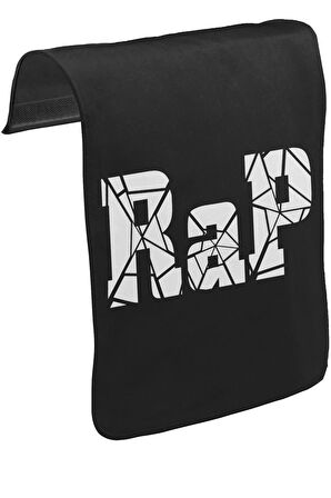 RAP Logo Unisex Siyah Tak-Çıkar Postacı Çanta Kapağı CK-975