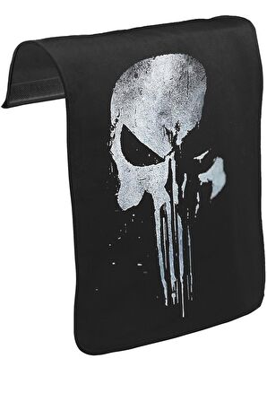 Punisher - Logo II Unisex Siyah Tak-Çıkar Postacı Çanta Kapağı CK-980