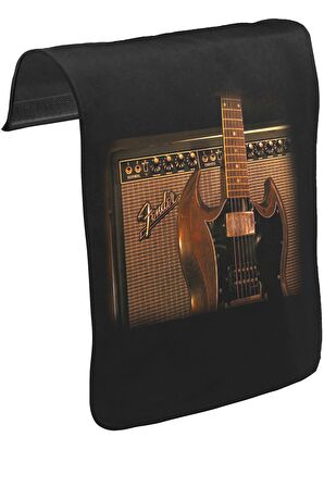Gitar - Fender II Unisex Siyah Tak-Çıkar Postacı Çanta Kapağı CK-983