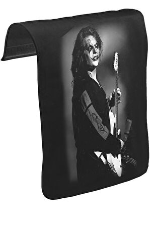 Slipknot - Jim Root Unisex Siyah Tak-Çıkar Postacı Çanta Kapağı CK-984