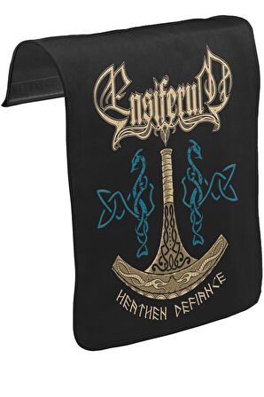 Ensiferum - Heathen Horde Unisex Siyah Tak-Çıkar Postacı Çanta Kapağı CK-985