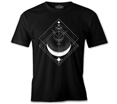 Ay Üçgeni Siyah Erkek Tshirt