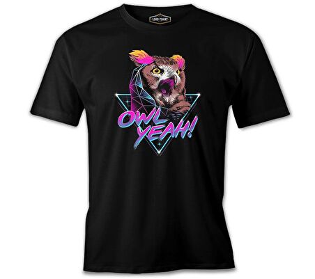 Yeah - Baykuş Siyah Erkek Tshirt