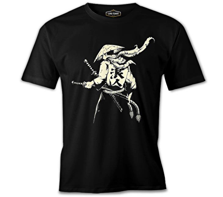 Samuray - Sword Siyah Erkek Tshirt