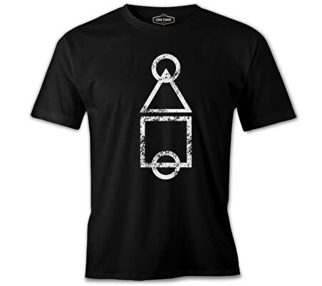 Squid Game - Logo Brush Siyah Erkek Tshirt