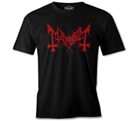 Mayhem - Logo Kırmızı Siyah Erkek Tshirt
