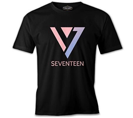 Seventeen - Logo Üçgen Siyah Erkek Tshirt