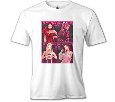Black Pink - Pink Beyaz Erkek Tshirt