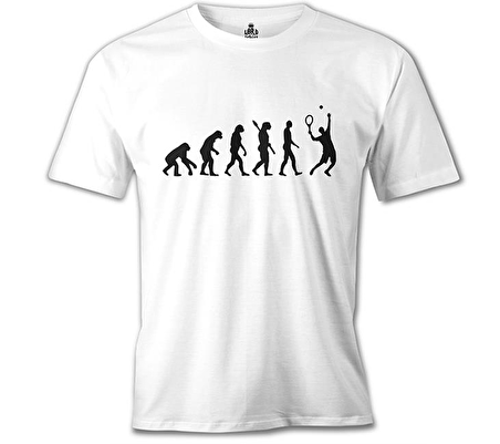 Tenis Player Evolution Beyaz Erkek Tshirt