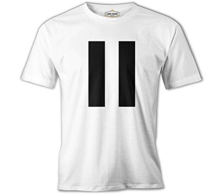 Pause by Lines Beyaz Erkek Tshirt