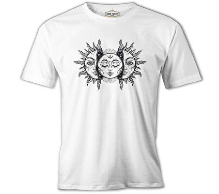 Moon in the Sun Beyaz Erkek Tshirt