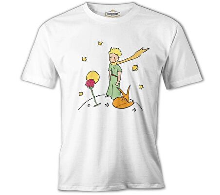 Küçük Prens - Gezegen Beyaz Erkek Tshirt