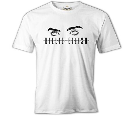 Billie Eilish - Eyes Logo Beyaz Erkek Tshirt