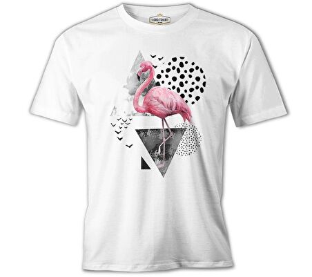 Certain Angles - Flamingo Beyaz Erkek Tshirt