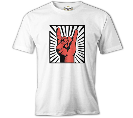 Rock - İkon Beyaz Erkek Tshirt
