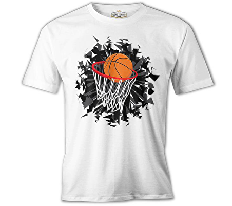 Basketbol - Pota Beyaz Erkek Tshirt