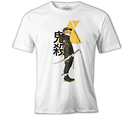 Demon Slayer - Kimetsu Beyaz Erkek Tshirt
