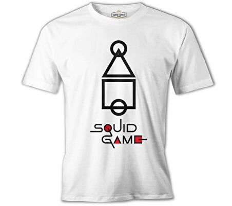 Squid Game - Şekil Beyaz Erkek Tshirt