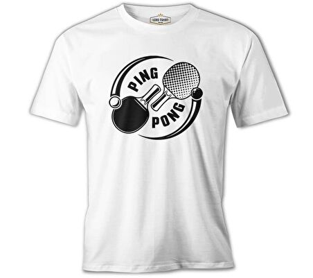 Masa Tenisi - Ping Pong Ying Yan Beyaz Erkek Tshirt
