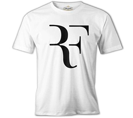 Roger Federer - Logo Beyaz Erkek Tshirt