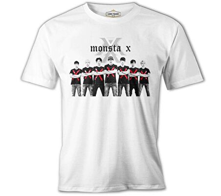 Monsta X - Red X Beyaz Erkek Tshirt