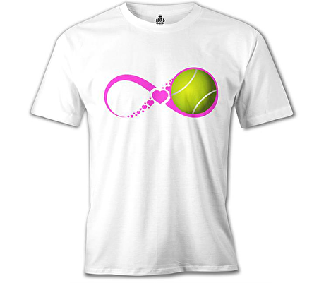 Tenis - Love Beyaz Erkek Tshirt