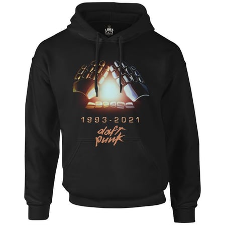 Daft Punk - 1993-2021 Siyah Erkek Fermuarsız Kapşonlu