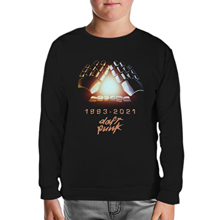 Daft Punk - 1993-2021 Siyah Çocuk Sweatshirt