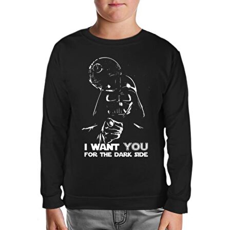 Star Wars - Want You Siyah Çocuk Sweatshirt
