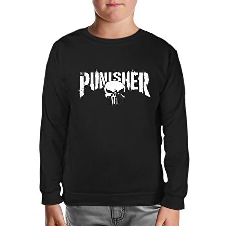 Punisher - Logo Ban Siyah Çocuk Sweatshirt
