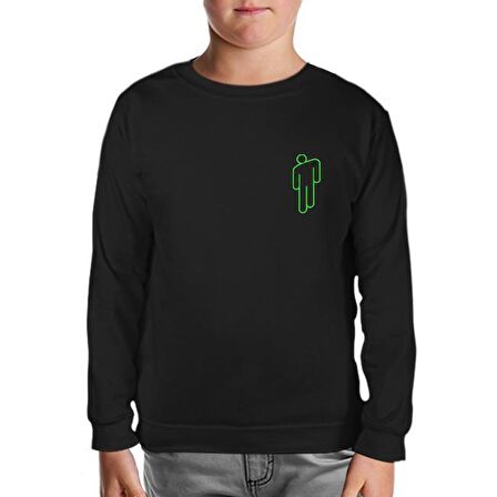 Billie Eilish - Blohsh Logo Siyah Çocuk Sweatshirt