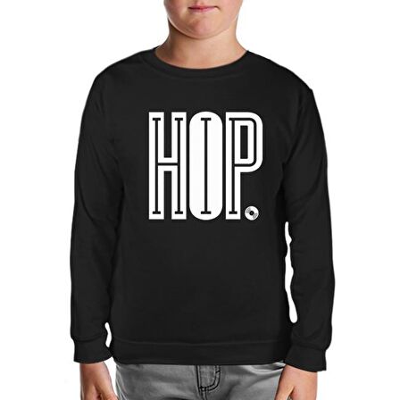 Hip Hop O Siyah Çocuk Sweatshirt