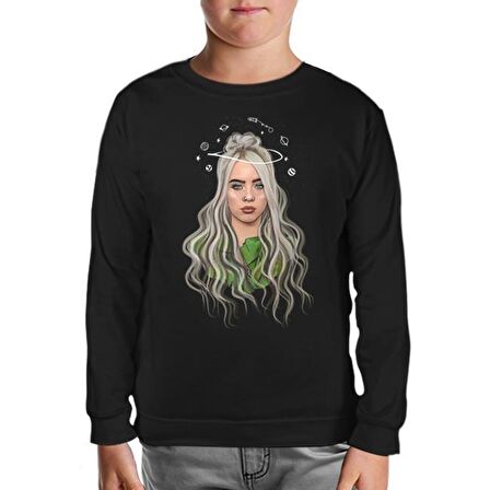 Billie Eilish - Yörünge Siyah Çocuk Sweatshirt