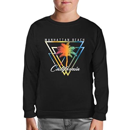 California Beach Siyah Çocuk Sweatshirt