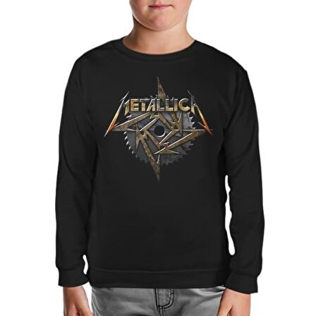 Metallica - Saw Blade Siyah Çocuk Sweatshirt