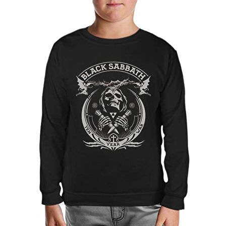Black Sabbath - Ten Year War Siyah Çocuk Sweatshirt