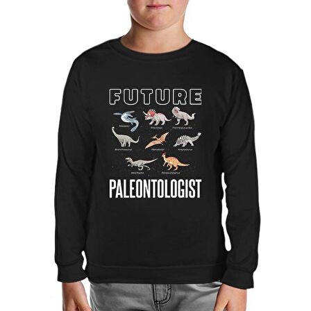 Future Paleontologist Siyah Çocuk Sweatshirt