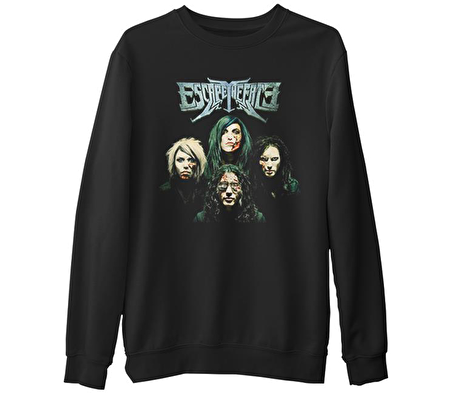 Escape the Fate  Siyah Erkek Kalın Sweatshirt
