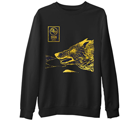 Soen - Lykaia  Siyah Erkek Kalın Sweatshirt