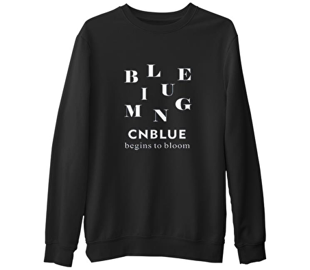 CNBlue - Bloom Siyah Erkek Kalın Sweatshirt