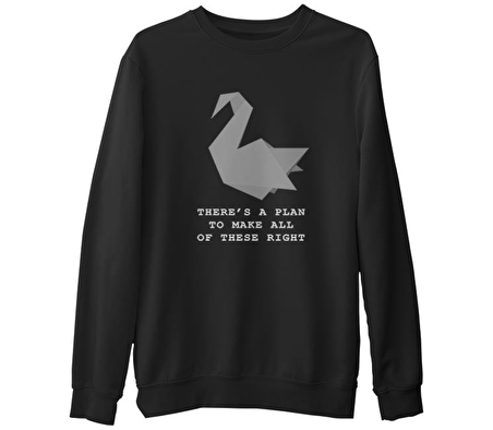 Prison Break - A Plan Siyah Erkek Kalın Sweatshirt