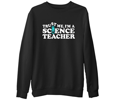 World's Best Teacher Öğretmenler Günü  Siyah Erkek Kalın Sweatshirt