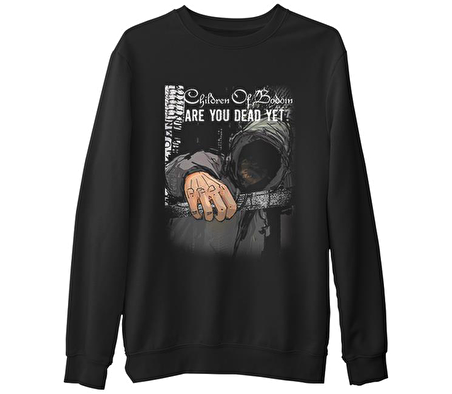 Children of Bodom - Are You Dead Yet?  Siyah Erkek Kalın Sweatshirt