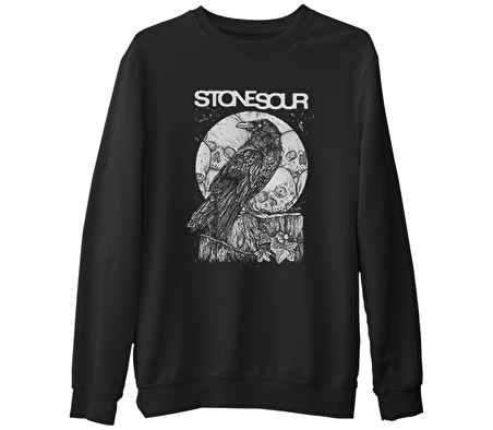 Stone Sour - Crow Siyah Erkek Kalın Sweatshirt